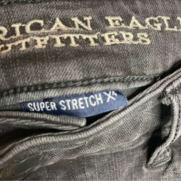 American Eagle Outfitters super low jegging black Gray size 8 - Picture 7 of 11